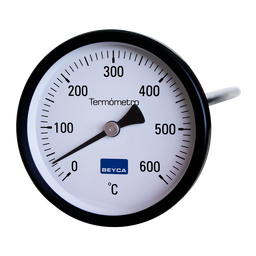 [PM4-39] Pirómetro 100mm Bimetálico 600ºC 1/2" BSPT Posterior Beyca